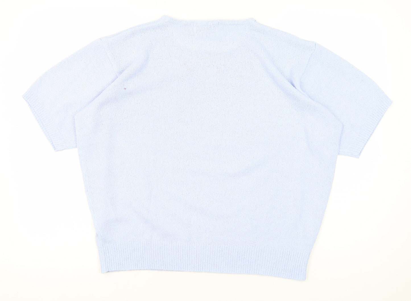 Honor Millburn Women's Blue Floral Knit Pullover L