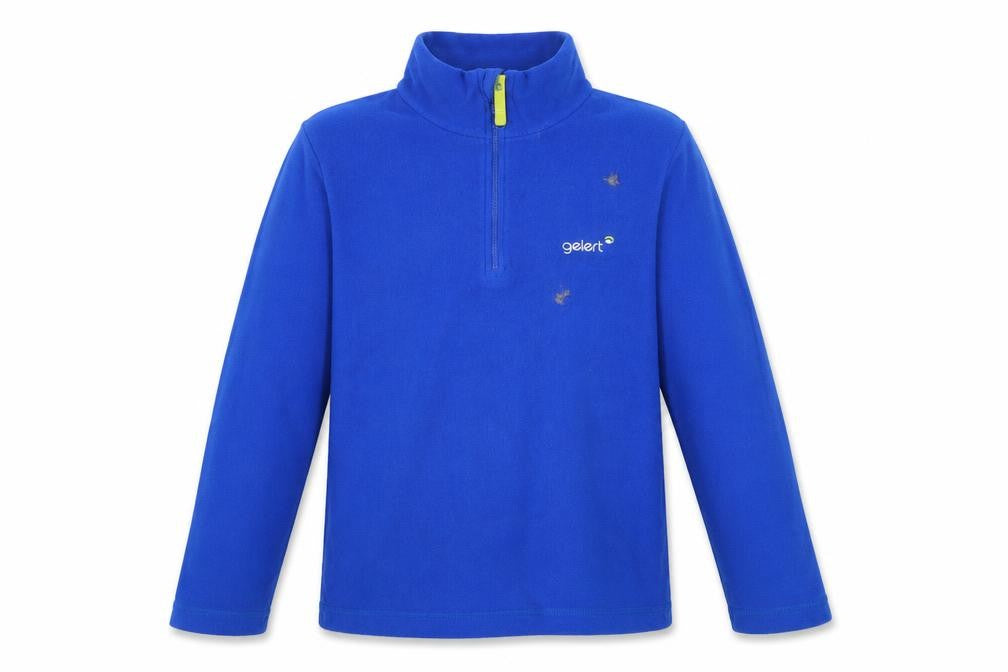 Front view of Gelert boys’ blue 1/4 zip fleece sweatshirt 13-14 years