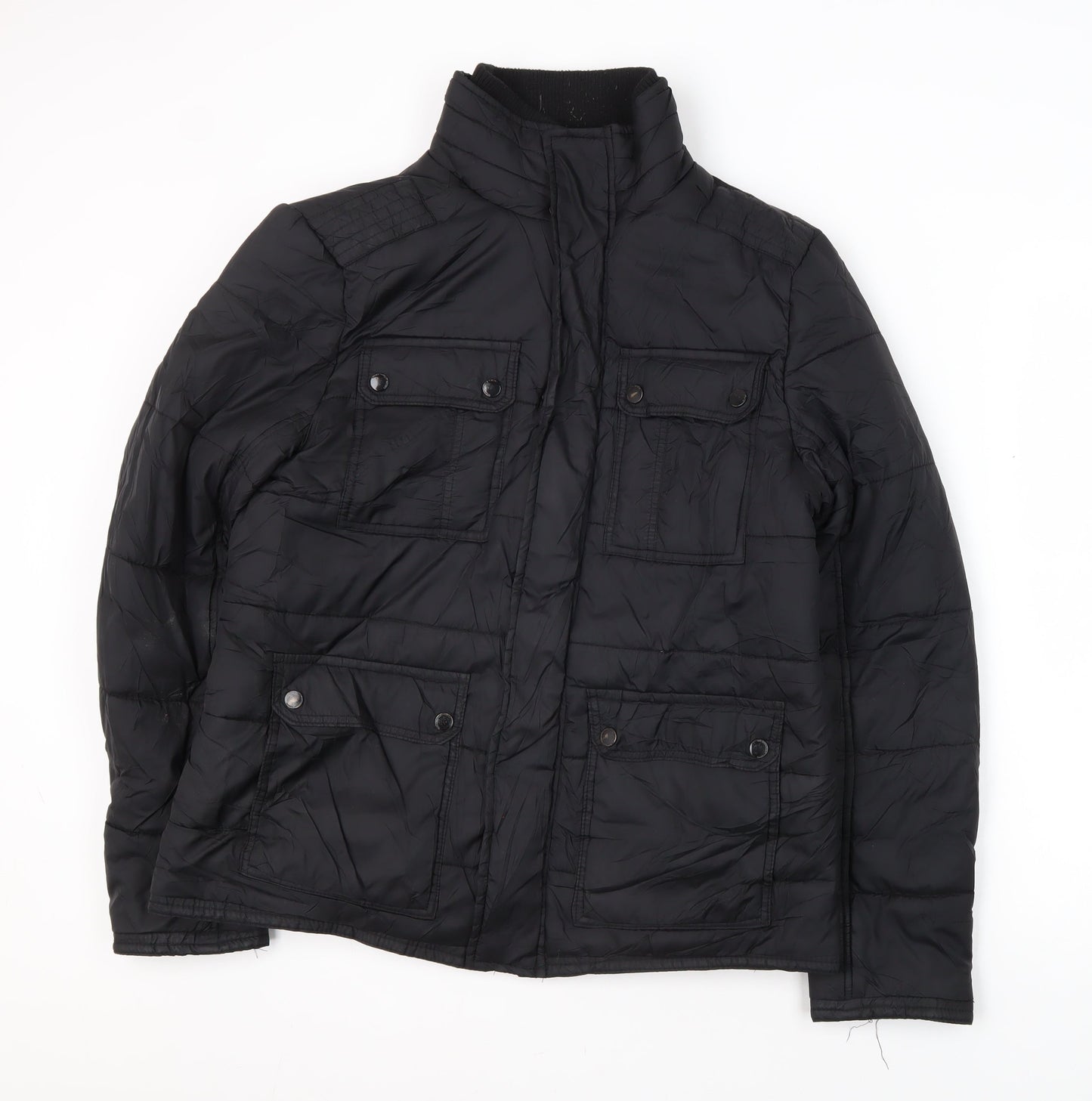 Jeff Banks Men's Black Puffer Jacket Size M