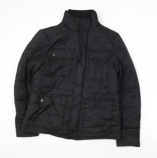 Jeff Banks Men's Black Puffer Jacket Size M