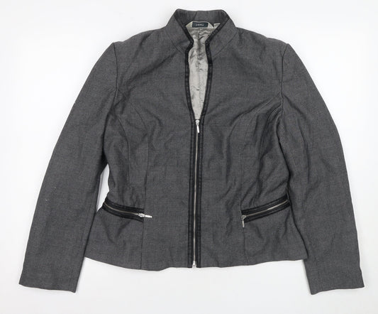 Next Women's Grey Zip Jacket Size 14