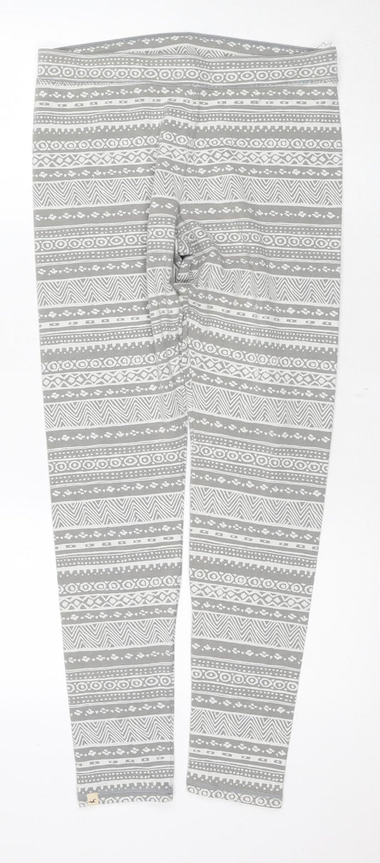 Hollister Women's Grey Geometric Leggings L