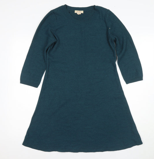 Fat Face Women's Green Knit Dress Size 10