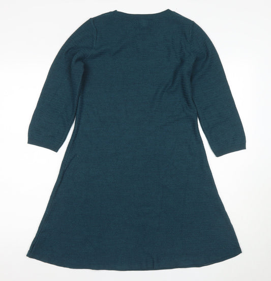 Fat Face Women's Green Knit Dress Size 10