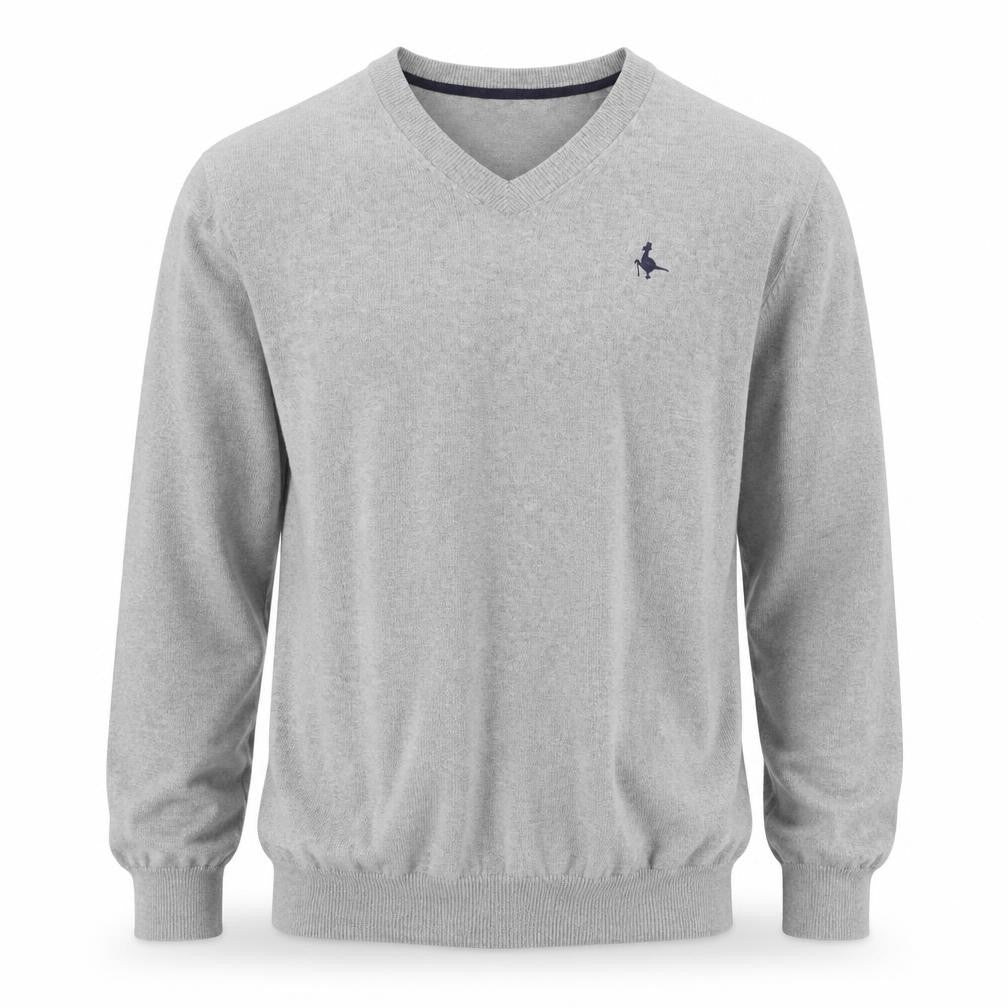 Jack Wills Men's Grey V-Neck Pullover L