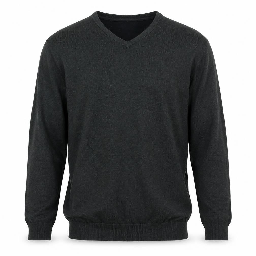 Jeff Banks Men's XL Grey V-Neck Wool Pullover