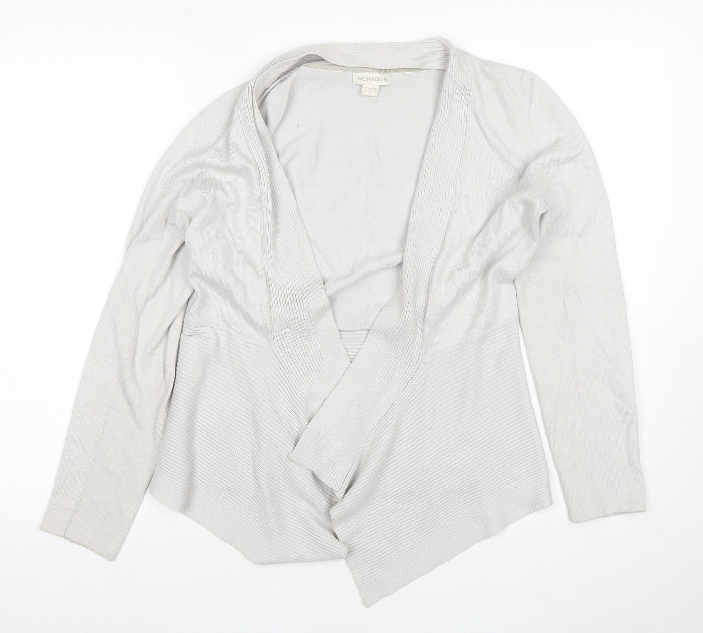 Monsoon Women's White Cardigan Size 12 V-Neck