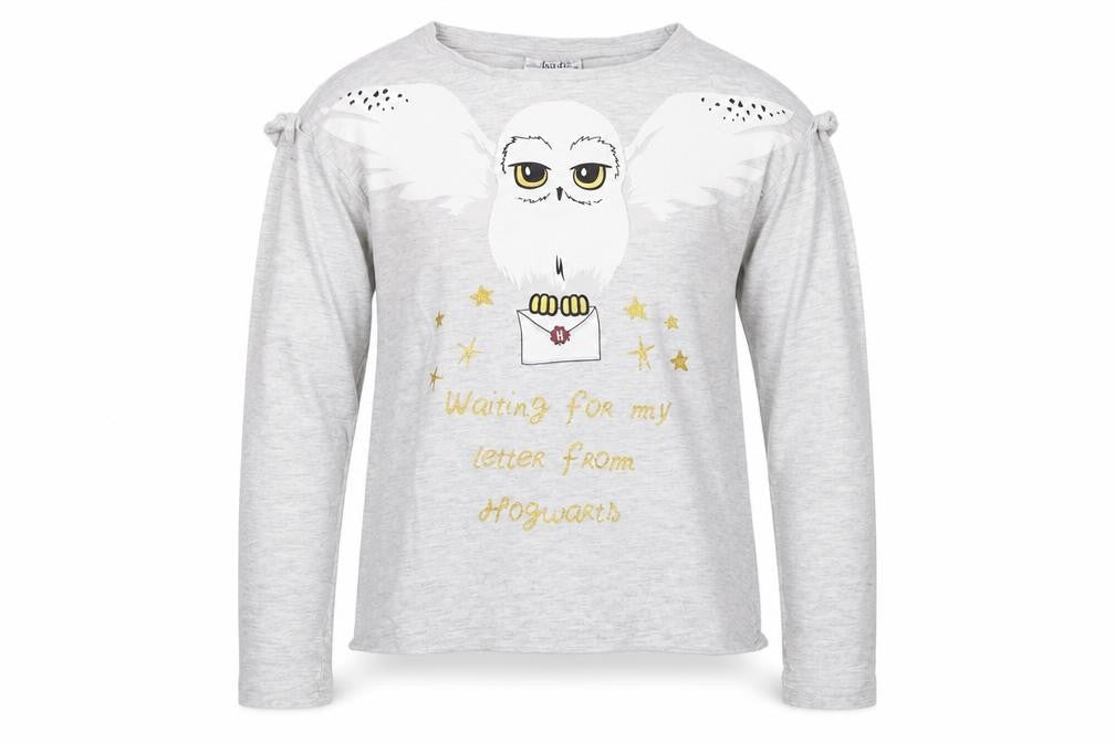 Tu Girls Harry Potter Grey Long Sleeve T-Shirt, Size 12