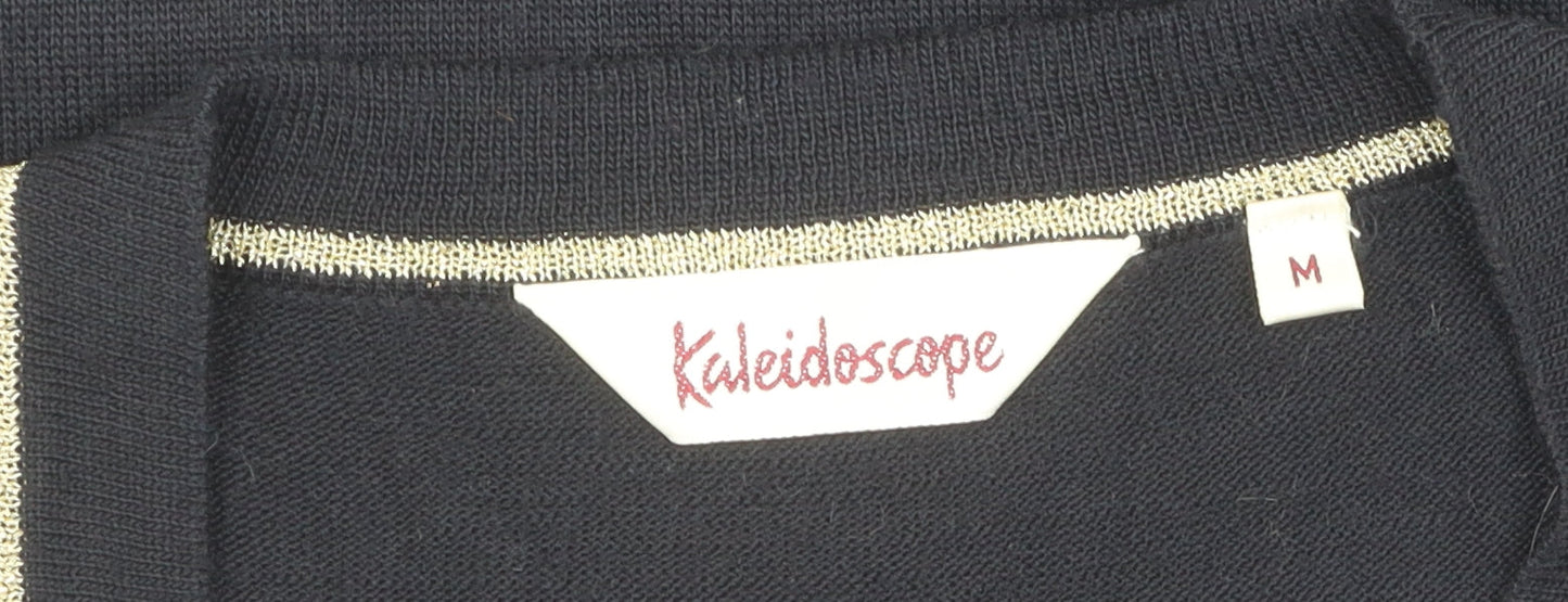 Kaleidoscope Women's Black Cardigan, V-Neck, Size M