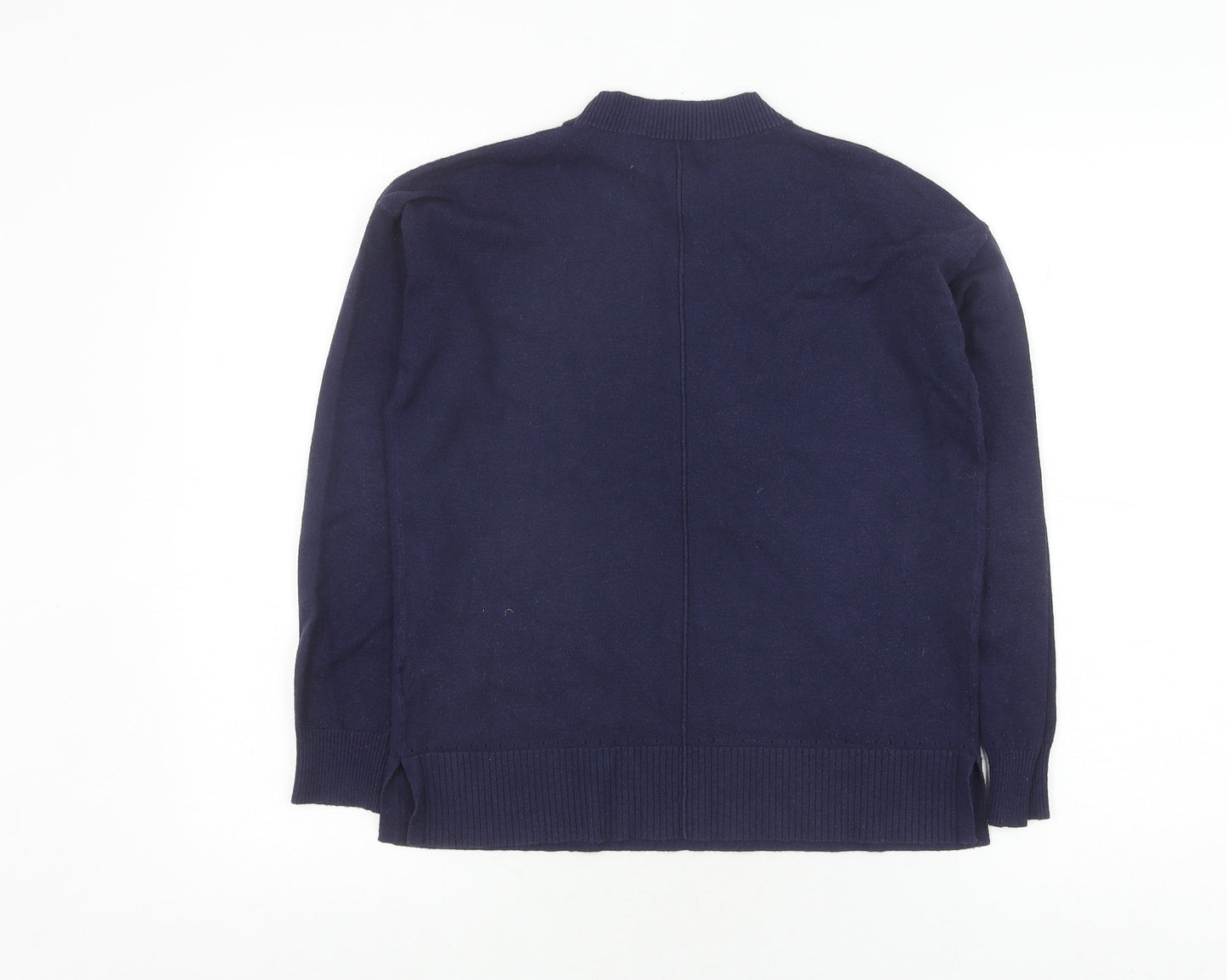 Oasis Women's Blue Mock Neck Pullover Jumper XS