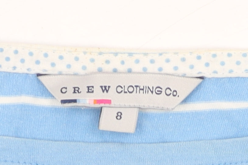 Crew Clothing Women’s Blue Striped 3/4 Sleeve T-Shirt