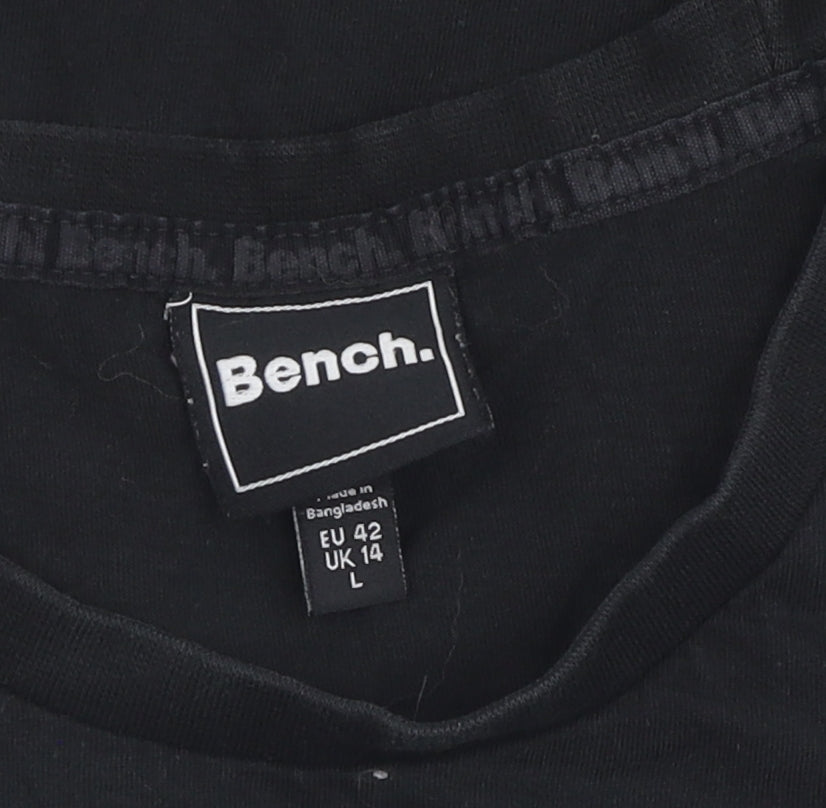 Bench Women's Black Basic T-Shirt L Casual