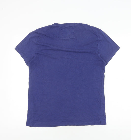 Jack Wills Men's Blue Cotton T-Shirt Size S