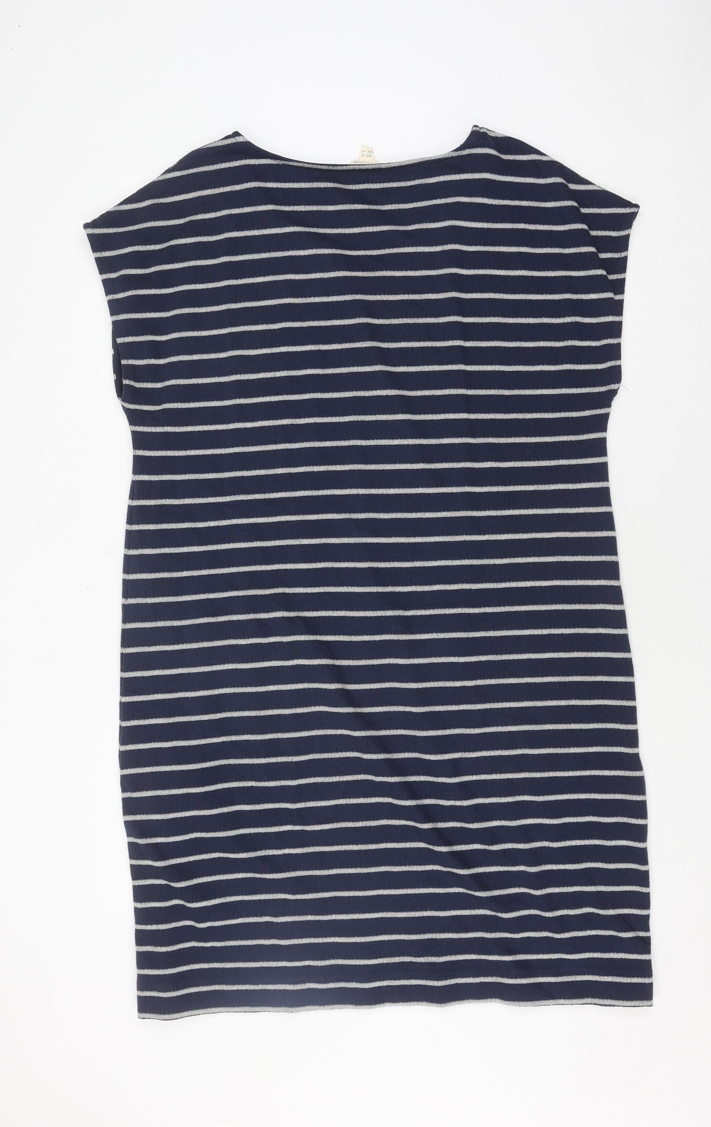 White Stuff Women's Blue Striped Shift Dress 16