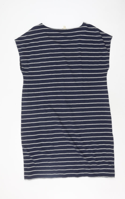 White Stuff Women's Blue Striped Shift Dress 16