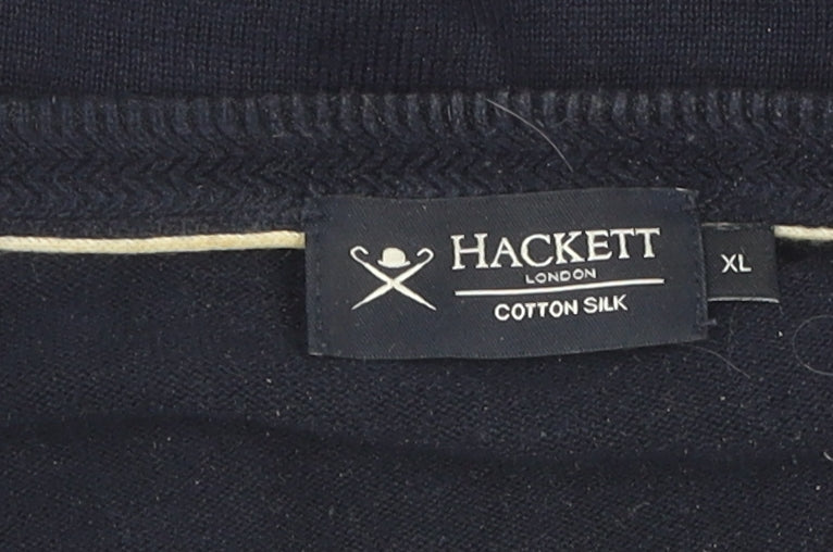 Hackett XL Men's Black V-Neck Pullover Jumper