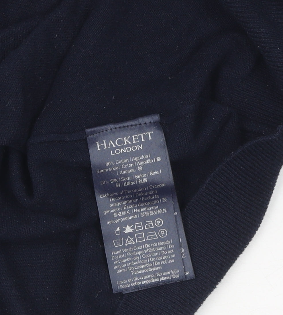 Hackett XL Men's Black V-Neck Pullover Jumper
