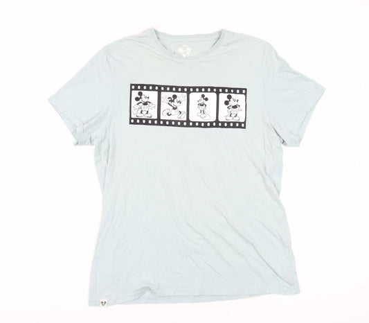 Disney Unisex Blue XL T-Shirt, Cartoon Jersey Style