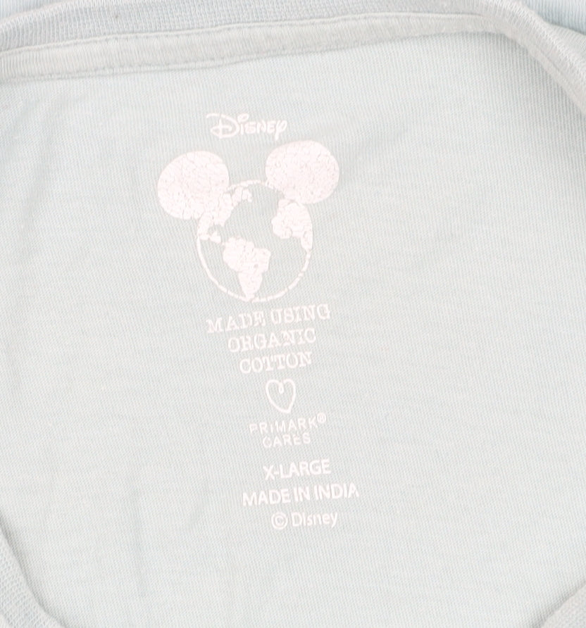 Disney Unisex Blue XL T-Shirt, Cartoon Jersey Style