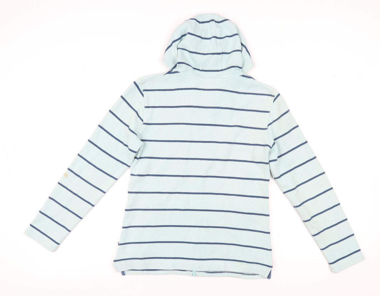 Jack Murphy Women's Blue Striped Full Zip Hoodie Size 10