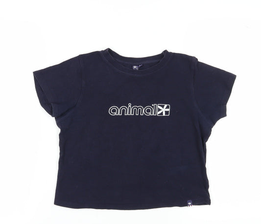 Animal Women's Black Basic T-Shirt Size 12