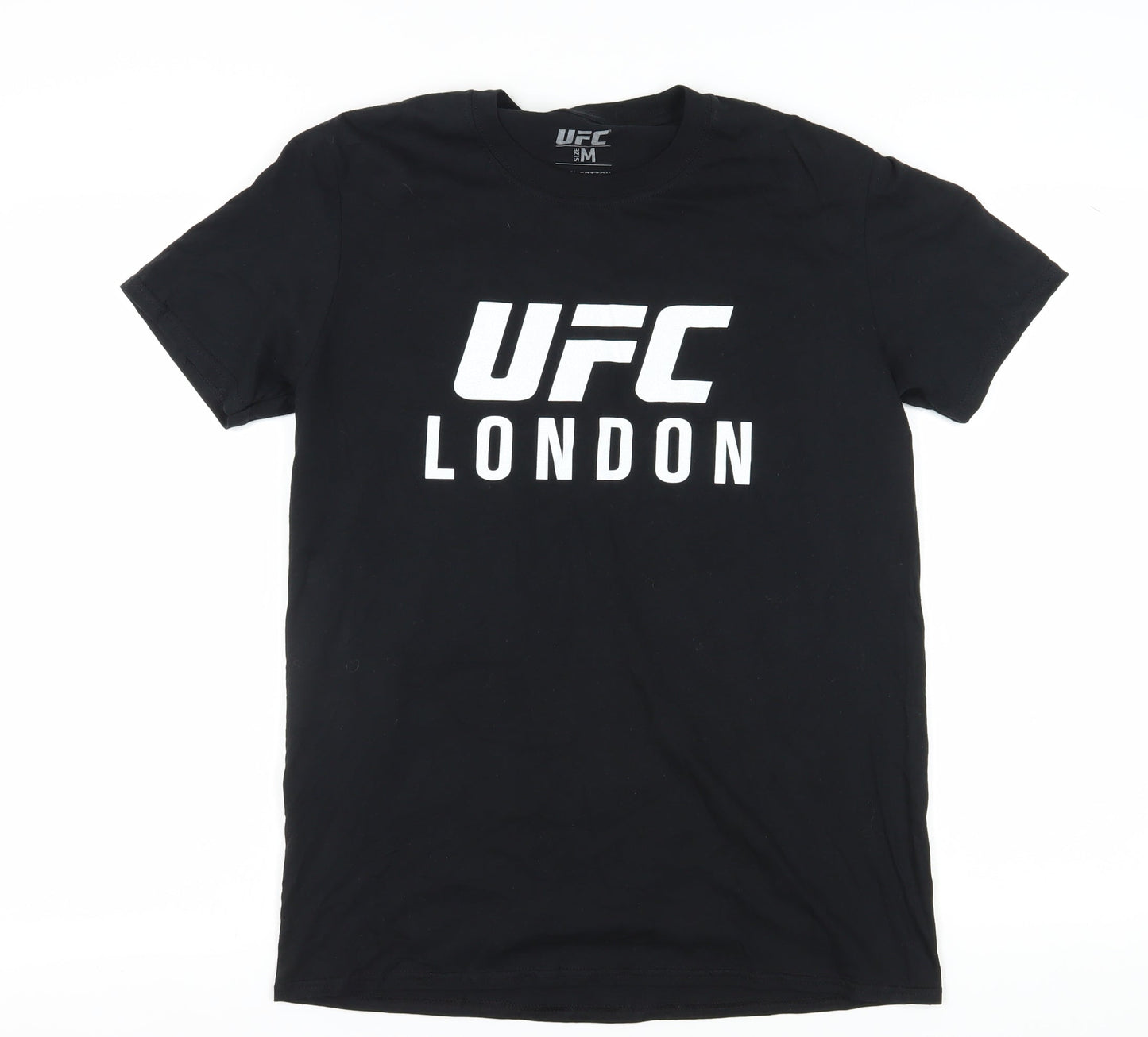 UFC Men's Black M London T-Shirt, Regular Fit, Cotton