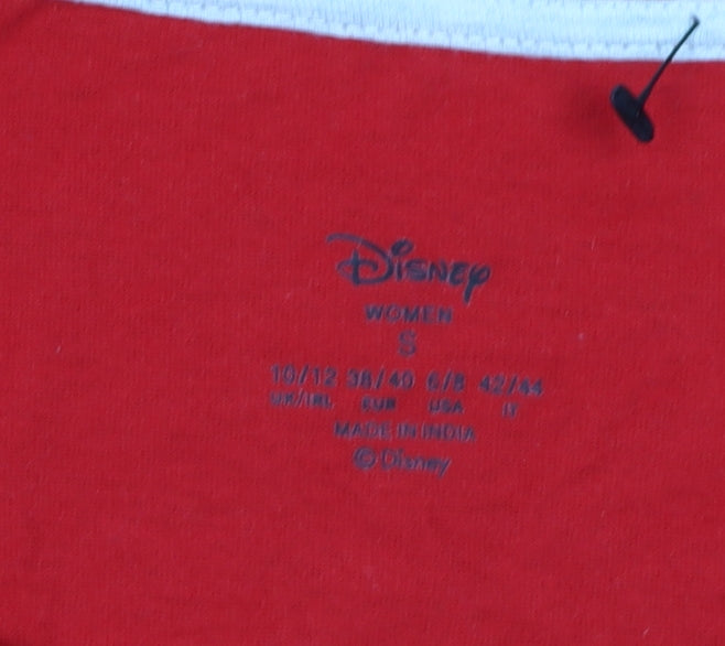 Disney Women's Red Christmas Long Sleeve T-Shirt