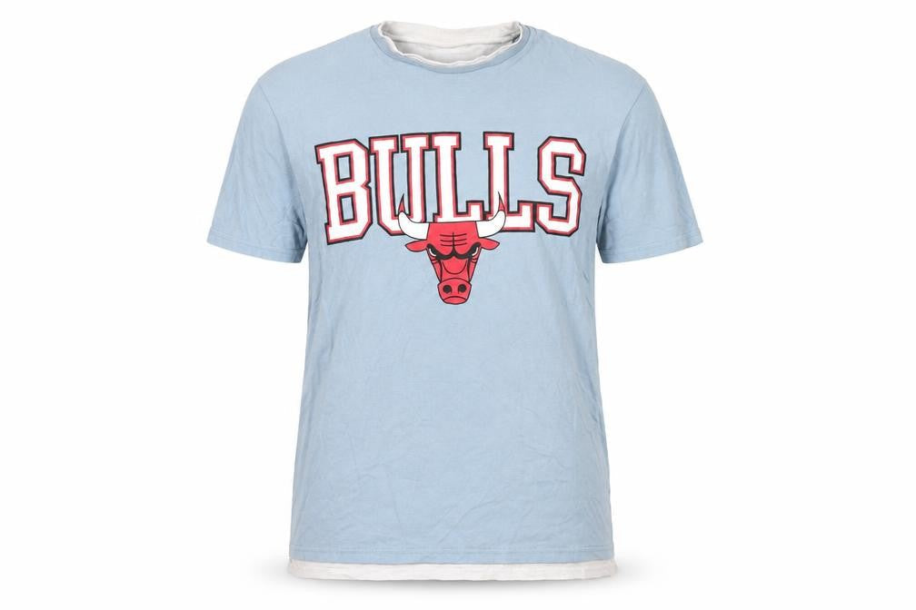 FSBN Men's Blue Chicago Bulls Graphic T-Shirt S