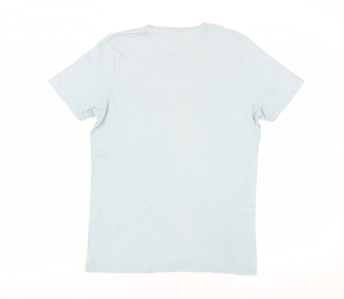 Jack & Jones Men's Blue Graphic T-Shirt Size L