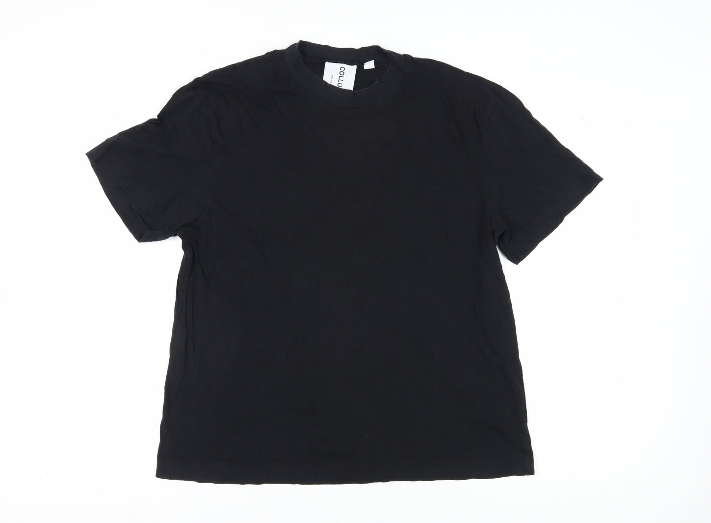 Collusion Men's Black Crew Neck T-Shirt - Size L