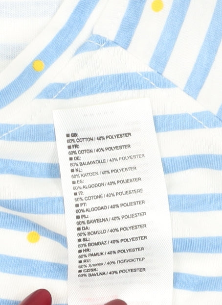 Trespass Women's Blue Striped T-Shirt UK 14 Nautical Casual