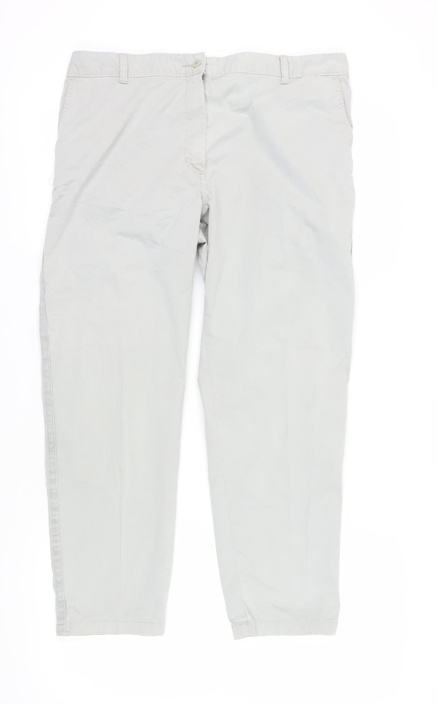 Marks & Spencer Women's Beige Chino Trousers Size 36