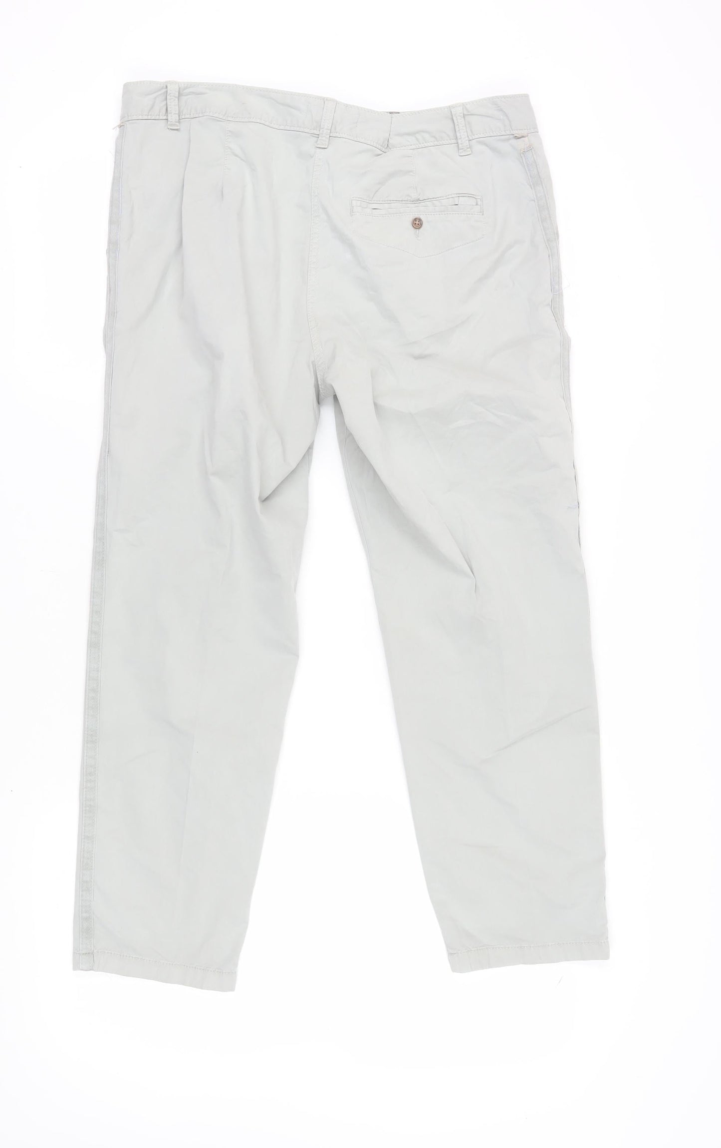 Marks & Spencer Women's Beige Chino Trousers Size 36