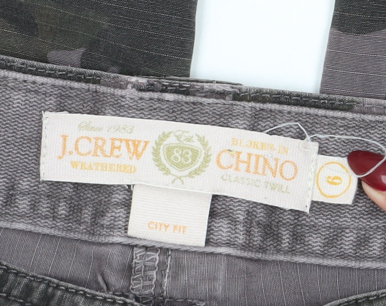 J.Crew Women’s Camouflage Chino Trousers, Classic Fit Size 6