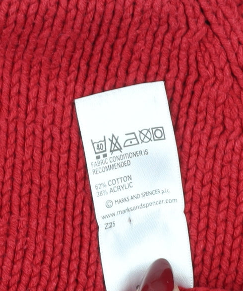 Marks and Spencer Women's Red Pullover Jumper, Size 10