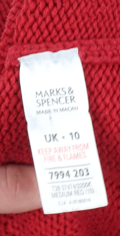 Marks and Spencer Women's Red Pullover Jumper, Size 10