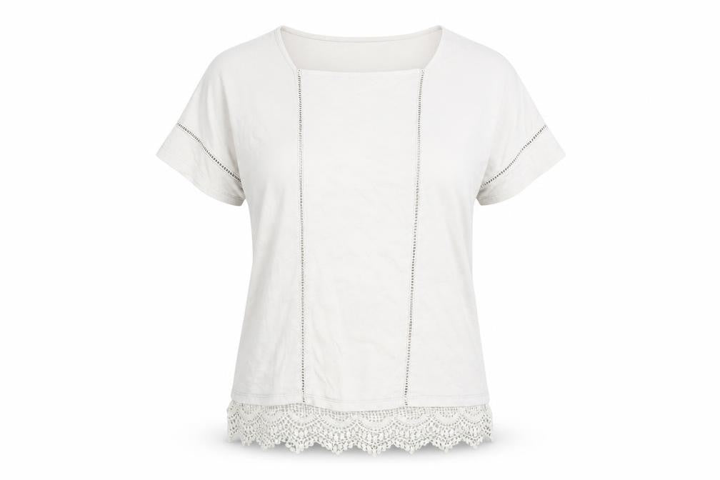 Womens UK Size 8 Laura Ashley Ivory Cotton Blend Blouse
