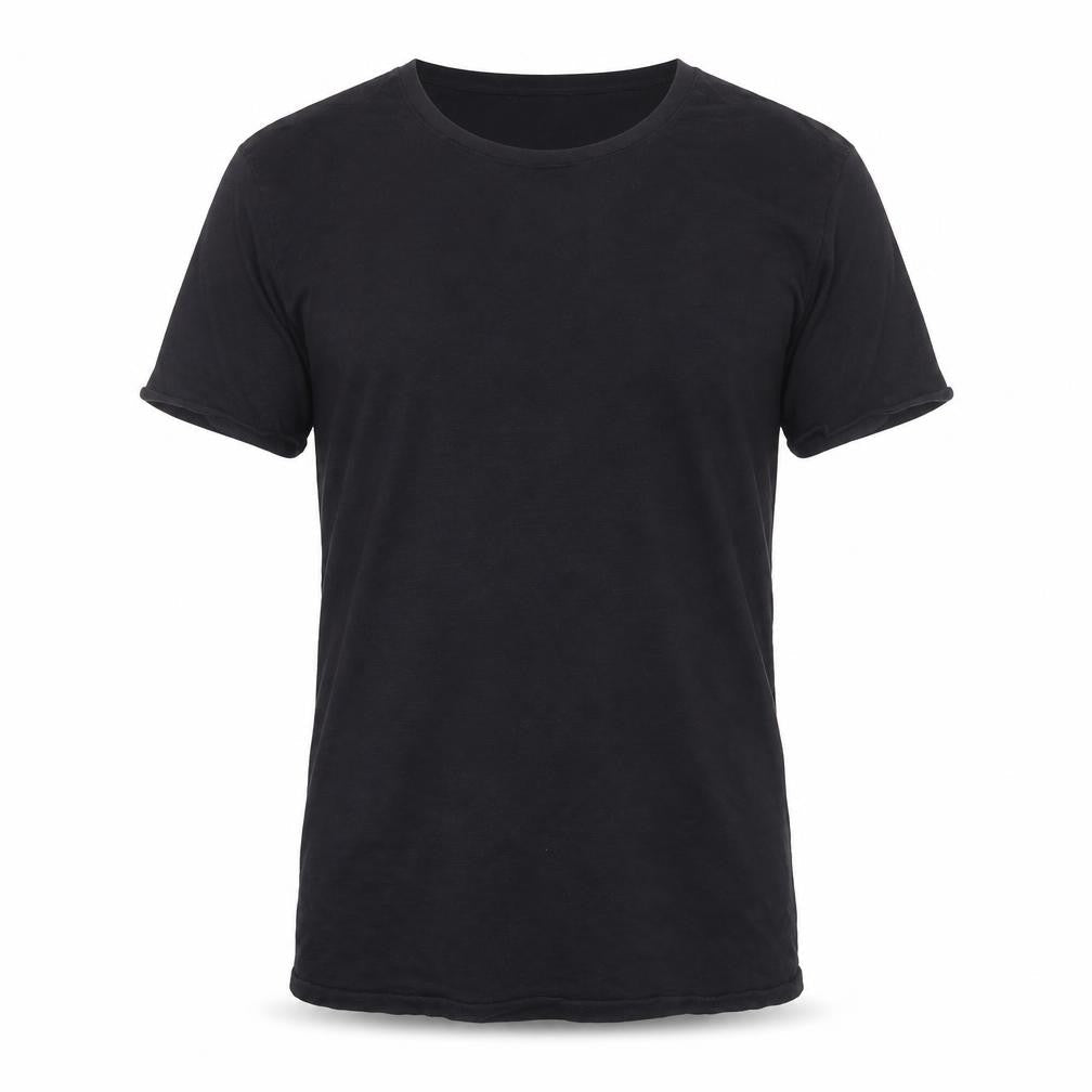 Vailent Men's Medium Black Cotton Crew Neck T-Shirt