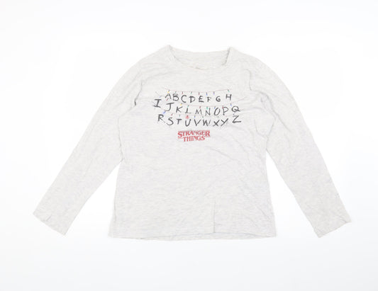 Stranger Things Grey Unisex Adults Long Sleeve