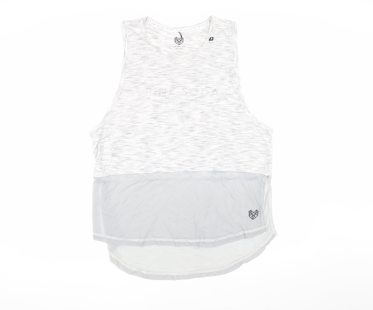 Pink Soda Women's White Tank Top Size 14