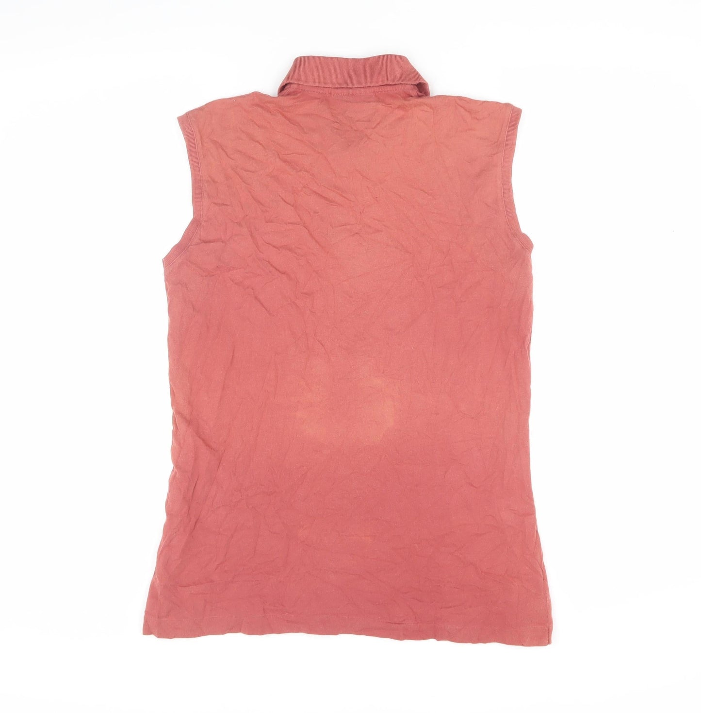 Lyle & Scott Women's Red Sleeveless Polo Top - Size L
