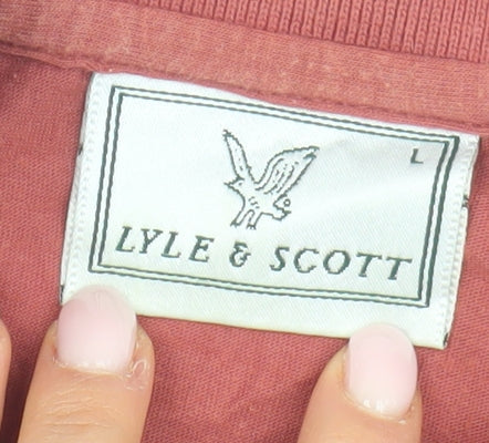 Lyle & Scott Women's Red Sleeveless Polo Top - Size L