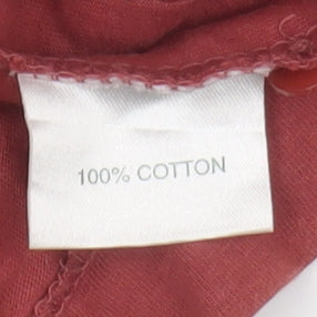 Lyle & Scott Women's Red Sleeveless Polo Top - Size L