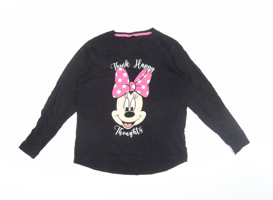 Disney Women’s Black Long Sleeve T-Shirt, S