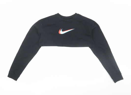 Nike Women's Black Loose Fit Pullover Sweatshirt L