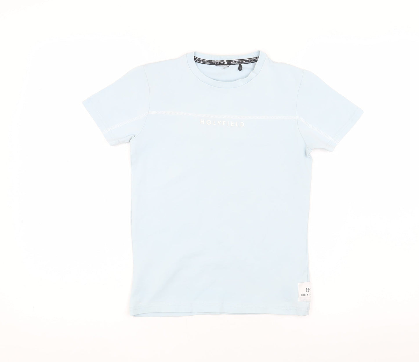 Holyfield Girls Blue XS Basic T-Shirt with Logo
