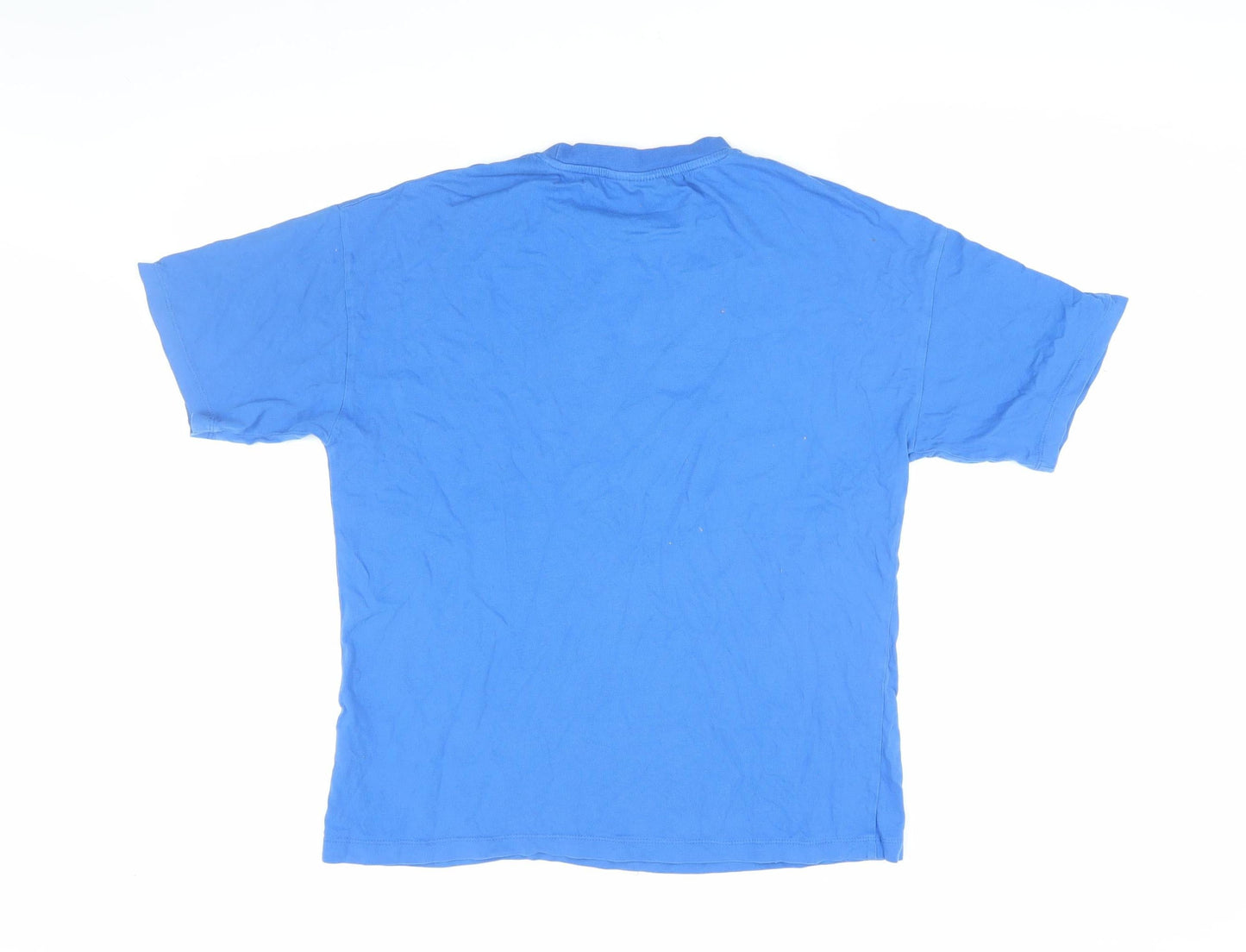 Disney Blue Unisex T-Shirt XS Cartoon Crew Neck