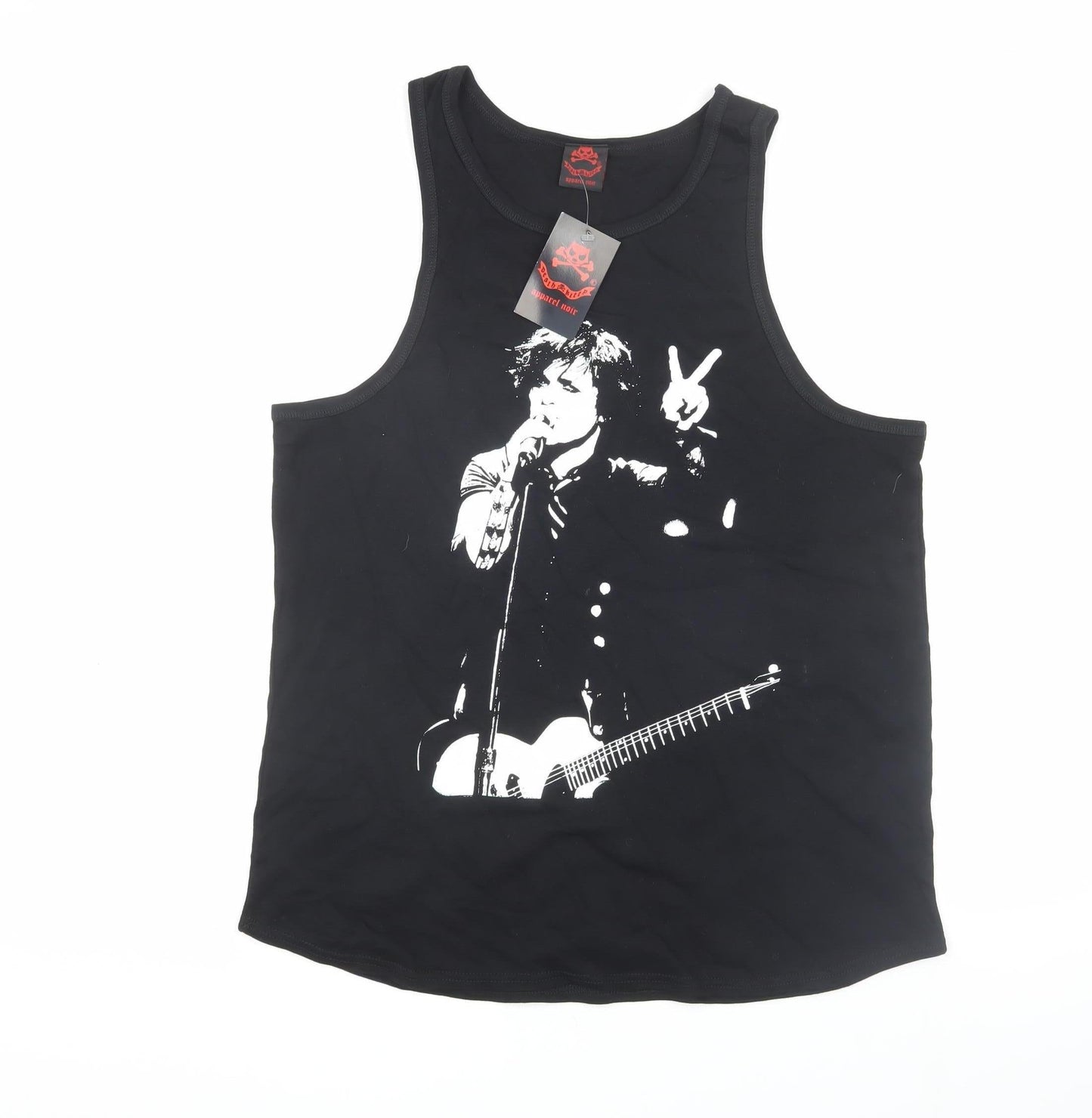 Death Kitty Black Sleeveless Top Size 16