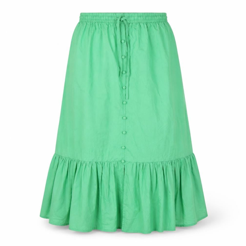 Marks and Spencer Green Midi Button Skirt - Size 6