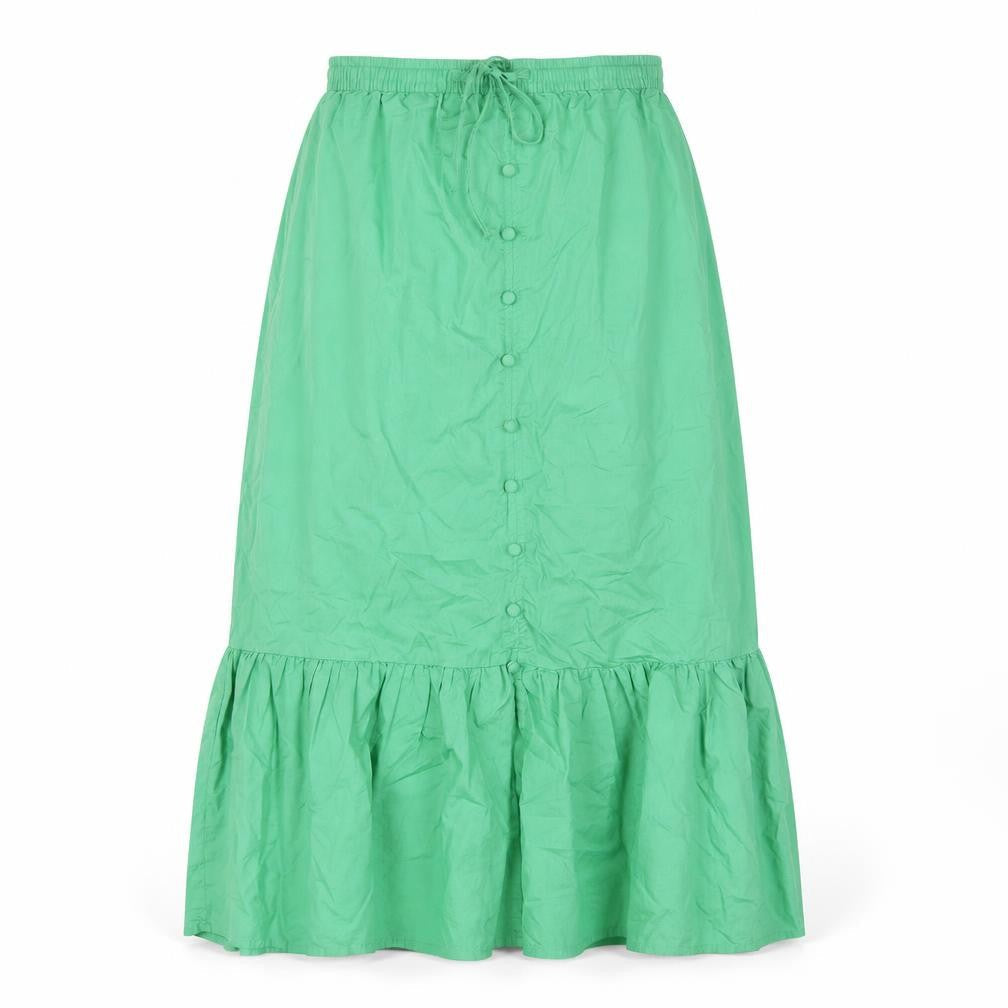 Marks and Spencer Women's Green Cotton Skirt, Size 8